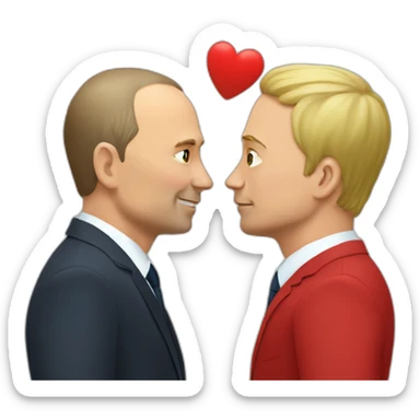 putin-and-Zelenskyy-kissing sticker