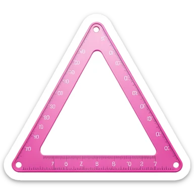 pink right triangle ruler sticker