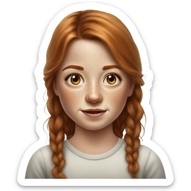 freckled girl portrait realism sticker