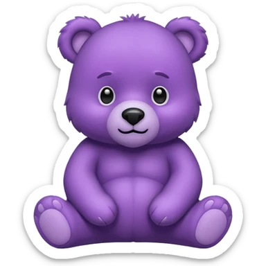 Purple colored bear 🐻  sticker