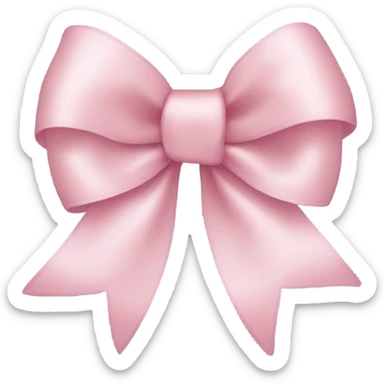 light pink ribbon bow sticker
