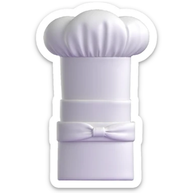 A traditional white chef's hat, tall and puffed, symbolizing culinary expertise sticker