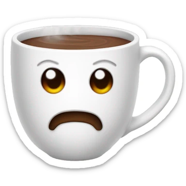 hot coco in a white mug sticker