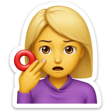 Women emoji choking herself with x’s for eyes sticker