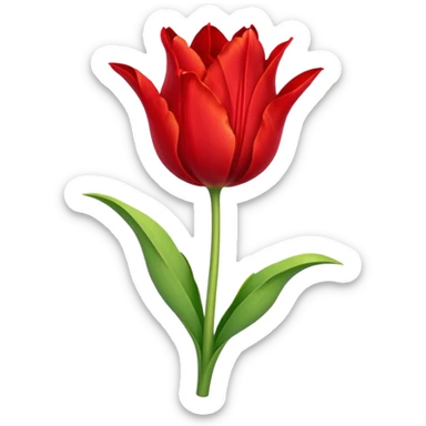 wilted tulip flower sticker