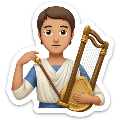 ancient greek people listening to a poet sticker