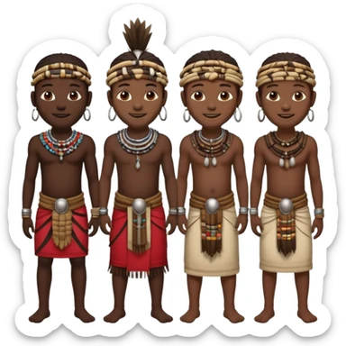 ethiopia mursi tribe people emoji sticker