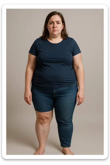 Donna Composizione Corporea Sbilanciata donna vestita su un corpo umano in 3D sticker