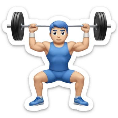 Bluey deadlifting sticker