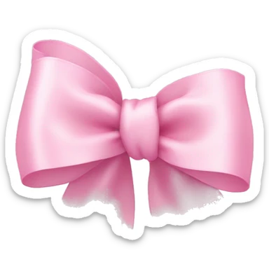 light pink ribbon bow sticker