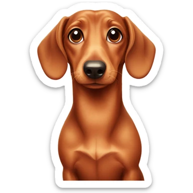 Daschund with heart eyes sticker