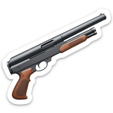 full white SPAS-12 shotgun white-out white white sticker