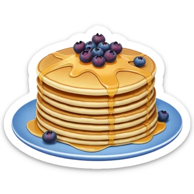 Pancake topped with blueberries sticker