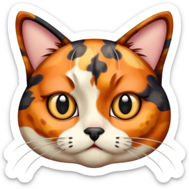 Tortious shell cat with schizophrenia sticker