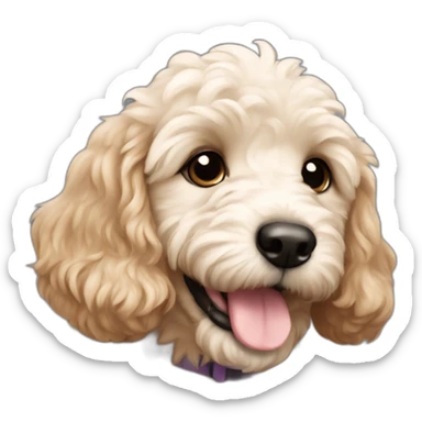 Spoodle puppy sticker
