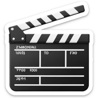 ultra minimalist clapperboard symbol, just a rectangle and a diagonal line, nothing more sticker