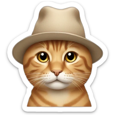 Cat wearing a hat sticker