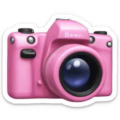 A pink digital camera sticker