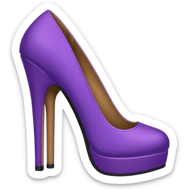 royal purple heels, cosmetics and bag emojis sticker