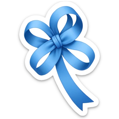 un noeud semblable à celui d'octobre rose mais en bleu sticker