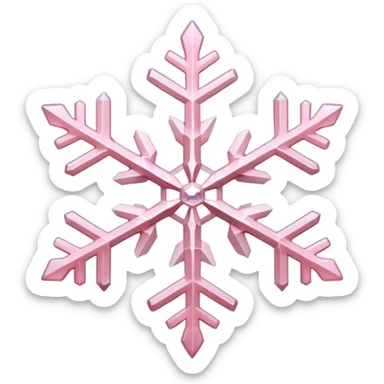 light pink snowflake sticker