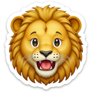 Lion salivating  sticker