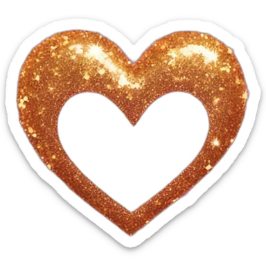 Glitter heart  sticker