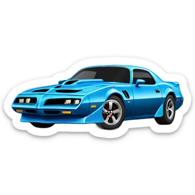 Blue trans am sticker