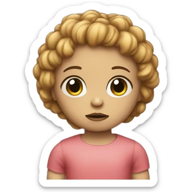 a sad doll toy sticker