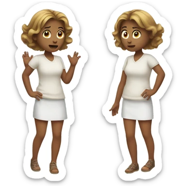 Girl shrugging  sticker