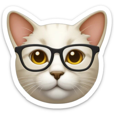 Un chat avec des lunettes de soleil sticker