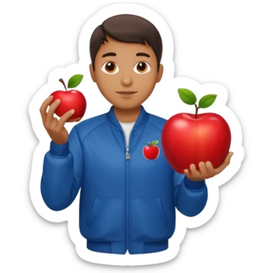 apple phone man team sticker