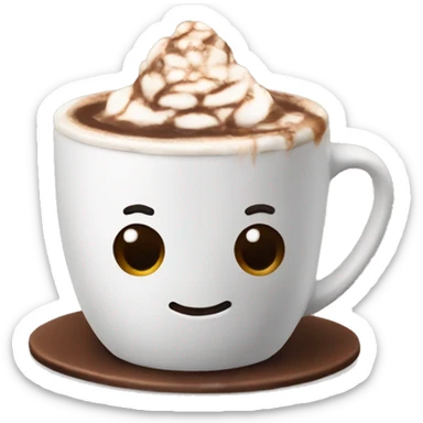 Hot chocolate with mashellow  sticker