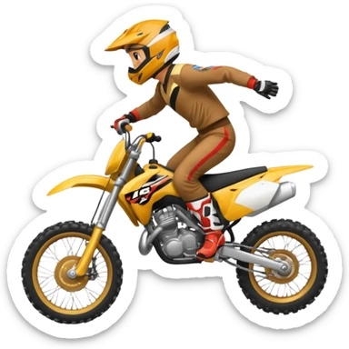 Faire une Roue arrière en moto cross sticker