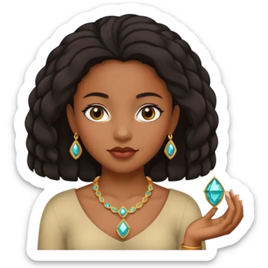 black girl carry jewel  sticker