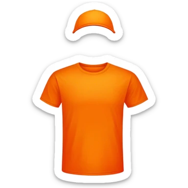 Remera color naranja sticker