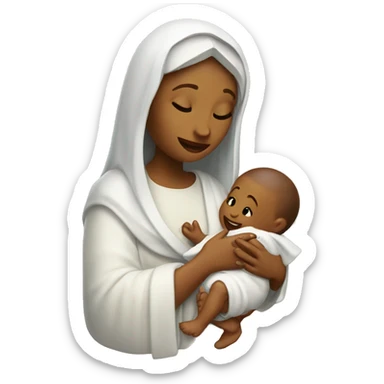 holy Mary with baby Jesus sticker