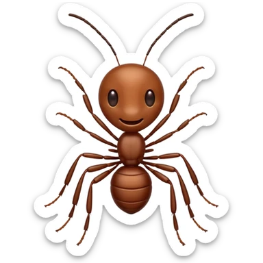 Ant with smug smile sticker