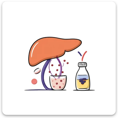 Anti-diabetic treatment diagram: orange liver, pink muscle cells, and yellow fat cells responding to blue anti-diabetic medication, with purple insulin pathways activated. Hand-drawn cross-section showing cellular absorption of red glucose particles and balanced blood sugar levels. sticker