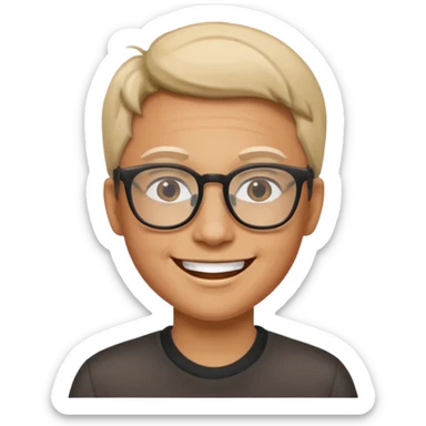 Brownie with glasses sticker