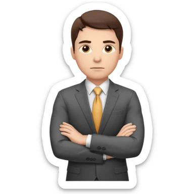 Mach mir einen trader an der wallstreet mit verschränkten armen sticker