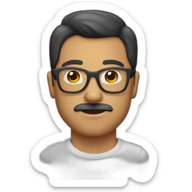 Anestesiologo hombre con lentes, no bigote, pelo corto piel trigueña  sticker