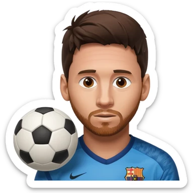 Messi avec le ballon sticker