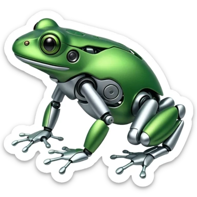 robotic frog sticker