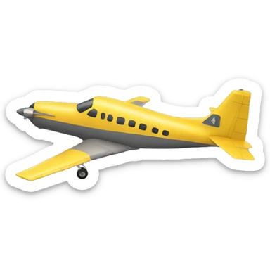 A Real  yellow plane aside sticker