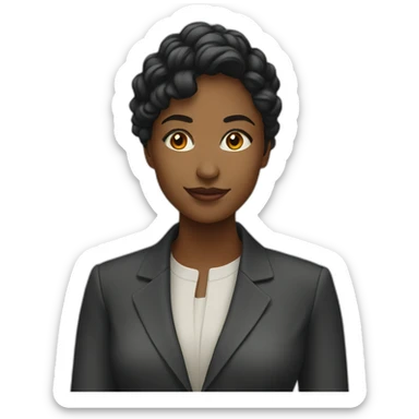 colored young woman digital project manager sticker