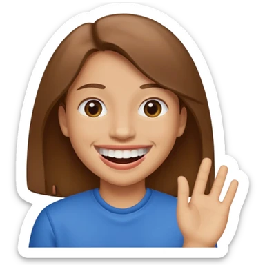 big smile with missing front tooth sticker