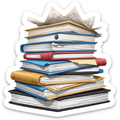 Pile of paperwork sticker