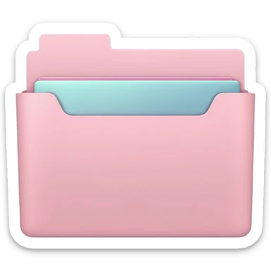 pastel pink empty folder for macbook app aesthetic sticker