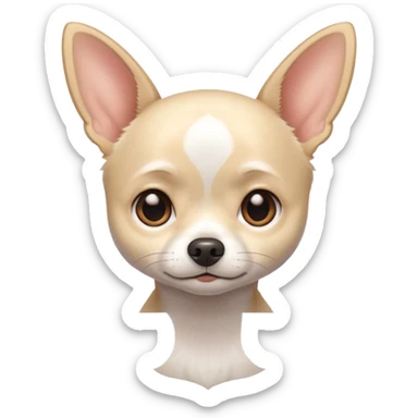 white chihuahua with short hair sticker